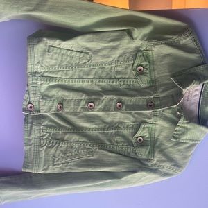 A green Jean jacket
